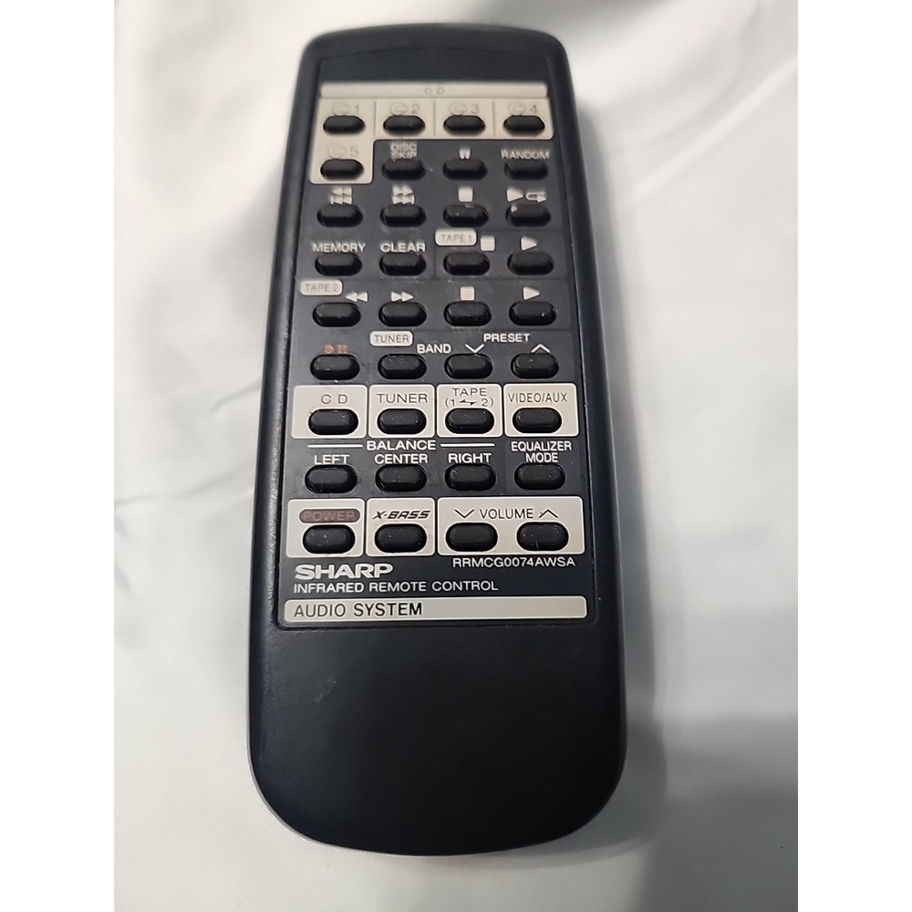 SHARP RRMCG0074AWSA REMOTE CONTROL, CMSC640, CMSC660, CMSR550, CMSR550AV CMSR600